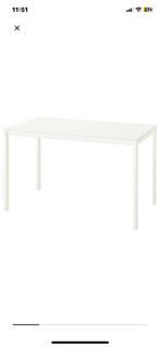 Witte IKEA Melltorp tafel, Huis en Inrichting, Tafels | Eettafels, Ophalen, Gebruikt, 100 tot 150 cm, 50 tot 100 cm