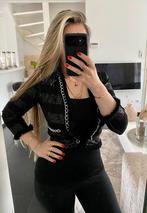 Glitter zilver zwarte blazer jasje gala 34 36 XS s NIEUW!, Kleding | Dames, Ophalen, Zwart, Zo goed als nieuw, Jasje