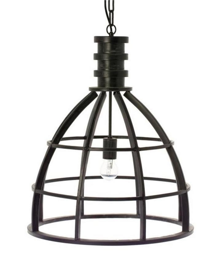 Grote riverdale metalen hanglamp type boston, Huis en Inrichting, Lampen | Hanglampen, Gebruikt, Minder dan 50 cm, Metaal, Ophalen of Verzenden