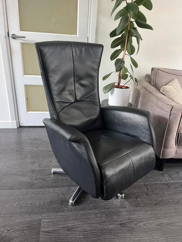Nette Prominent Relaxfauteuil Zwart Leer Draaibaar M beschikbaar voor biedingen