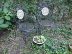 Decoratieve, smeedijzeren tuinstoeltjes. Nostalgie. Mozaïk., Antiek en Kunst, Curiosa en Brocante, Ophalen