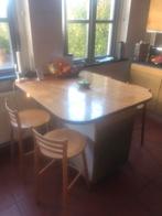 Boffi krukken en keukentafel plus  onderbouw, Huis en Inrichting, Ophalen, Gebruikt, Vier personen, Overige houtsoorten