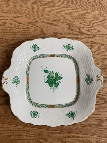 Herend Apponyi Groen Taartschaal taartbord beschikbaar voor biedingen