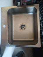 Rvs wasbak, Doe-het-zelf en Verbouw, Sanitair, Ophalen, Rvs, Wastafel