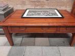 Prachtige salontafel 128 x 81 cm met laden, Ophalen, Gebruikt, Rechthoekig