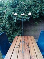 Staande kandelaar, metaal, voor 3 kaarsen, hoog 79cm, Huis en Inrichting, Woonaccessoires | Kandelaars en Kaarsen, Ophalen, Gebruikt