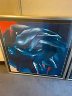 2 vierkante schilderijen 100cm, Antiek en Kunst, Kunst | Schilderijen | Abstract, Ophalen