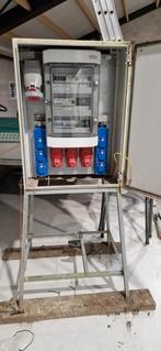 Bouwkast met krachtstroom aansluitingen en bouw waterput, Ophalen