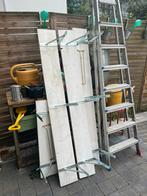 4 witte steiger houten planken met industriële dragers, Doe-het-zelf en Verbouw, Hout en Planken, Minder dan 25 mm, Verzenden