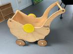 Poppenwagen, kinderwagen,hout, Jan Bibejan, Kinderen en Baby's, Speelgoed | Poppen, Ophalen, Zo goed als nieuw, Babypop