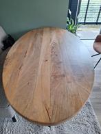 Mooie mangohouten eettafel, Huis en Inrichting, Ophalen, Zo goed als nieuw, Ovaal, Overige houtsoorten