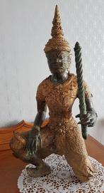 Tempelbewaker Thailand bronzen beeld, Antiek en Kunst, Ophalen