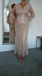 Elegante galajurk met gouden pailletten, Galajurk, Overige kleuren, Maat 42/44 (L), Ophalen of Verzenden