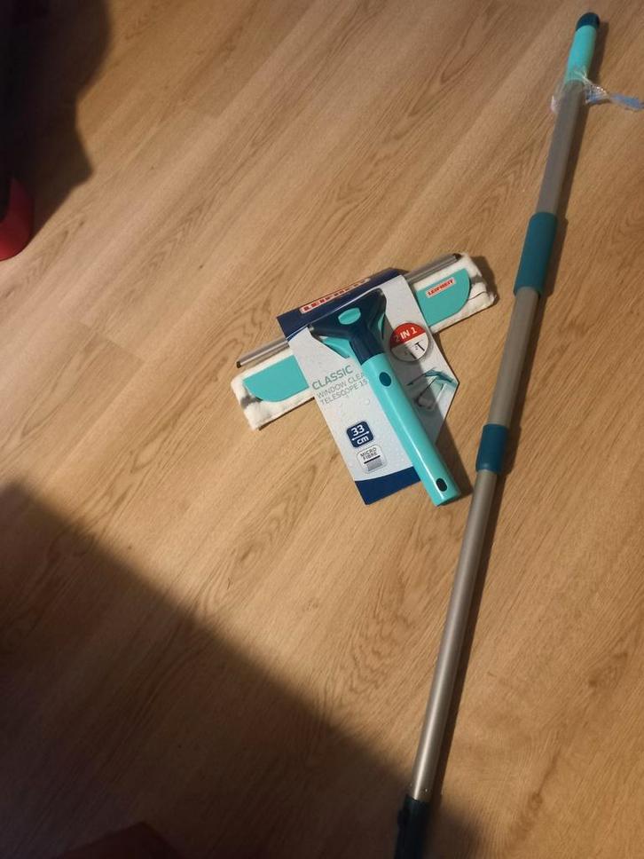 Leifheit Raamwisser met Telescoopsteel, Huis en Inrichting, Schoonmaakartikelen, Raamwisser of Trekker, Ophalen