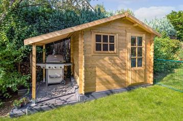 Blokhut - Tuinhuis Lars | 28 mm | vuren onbehandeld beschikbaar voor biedingen