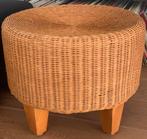 Kruk poef voetenbank vintage IKEA rotan riet boho, Huis en Inrichting, Ophalen, Zo goed als nieuw, Rond, Minder dan 50 cm