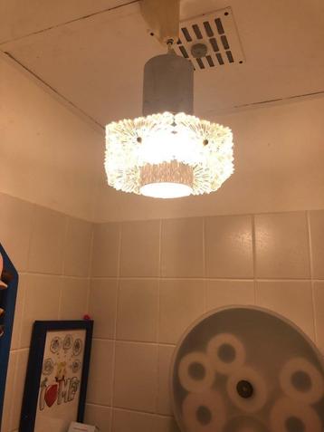 Retro vintage chroom met kristal hanglamp beschikbaar voor biedingen