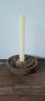 Decoratieve kandelaar van hout, Bruin, Nieuw, Ophalen of Verzenden, Hout