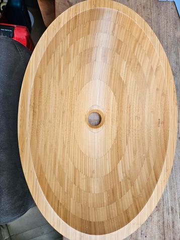 Minnor Wasbak (waskom) 60 cm Bamboe beschikbaar voor biedingen