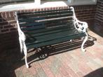tuinbank  met gietijzeren frame leeuwenkoppen, Tuin en Terras, Ophalen, Zo goed als nieuw, Hout