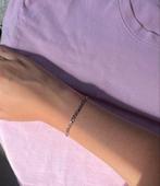 schakel armband dun zilver (stainless tail)nieuw, Ophalen of Verzenden, Nieuw, Zilver, Staal