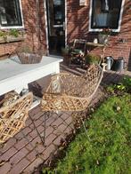 Rotan eetkamerstoelen 4 stuks, Ophalen, Gebruikt, Bruin, Vier