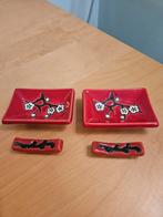 Set van 2 schaaltjes met chopstick houders, Keramiek, Ophalen of Verzenden, Overige stijlen, Schaal of Schalen