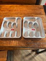Lichtgrijze bestekbak - nette staat, Ophalen, Gebruikt, Kunststof, Los bestek