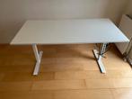 Wit bureau, 160x80, in hoogte verstelbaar, Huis en Inrichting, Bureaus, Ophalen, In hoogte verstelbaar, Gebruikt, Stabureau