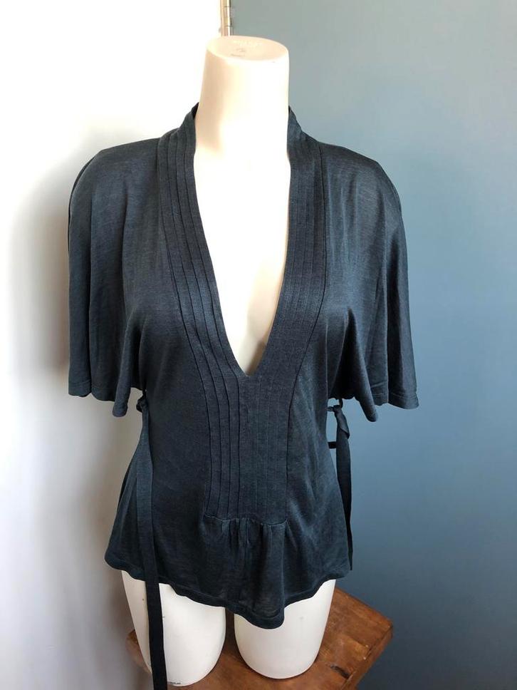 Aaiko groen blauw shirt top s, Kleding | Dames, Tops, Zo goed als nieuw, Maat 36 (S), Overige kleuren, Korte mouw, Ophalen of Verzenden