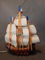 Retro, vintage bootje, lamp, driemaster, zeilschip, Antiek en Kunst, Ophalen of Verzenden