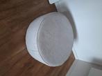 Grote witte poef 80 cm, Ophalen, Rond, Minder dan 50 cm, Zo goed als nieuw
