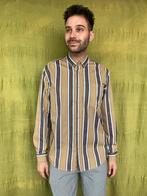 Overhemd / shirt / gestreepte print / beige / medium / M, Kleding | Heren, Overhemden, Hippie galore vintage, Beige, Hippiegalorevintage@gmail.com