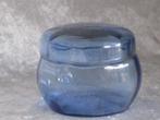 Blauw Facet Glas Deksel Doosje, Ophalen
