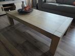 Grijs eiken salontafel, Huis en Inrichting, Ophalen, 100 tot 150 cm, Eikenhout, 50 tot 100 cm