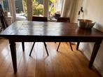 Mooie tafel met antiek blad, Huis en Inrichting, Tafels | Eettafels, Ophalen, 50 tot 100 cm, Zo goed als nieuw, Vijf personen of meer