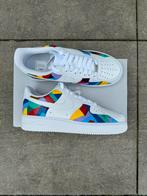 Nike Air Force 1 custom ‘Multi Colour’, Kleding | Heren, Schoenen, Nieuw, Ophalen of Verzenden, Wit, Sneakers of Gympen