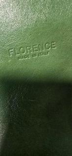 Groene leren schoudertas Florence - Italiaans design, Ophalen of Verzenden