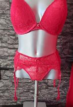 sexy lingeriesetje 3-delig rood *nieuw, Ophalen of Verzenden, BH, Rood