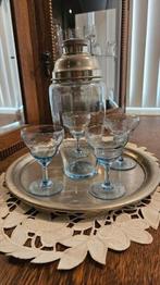 Shakerset vintage retro met glazen en dienblad, Antiek en Kunst, Ophalen