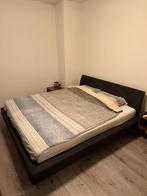 Antraciet bed inclusief twee lattenbodems 180x200, Huis en Inrichting, Ophalen, Gebruikt, Tweepersoons, 180 cm