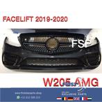 W205 Facelift AMG Voorbumper compleet Mercedes C Klasse 2019, Auto-onderdelen, Carrosserie en Plaatwerk, Gebruikt, Voor, Mercedes-Benz