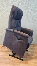 Sta op stoel /fauteuil microvezel bruin Zitgemak joure, Ophalen of Verzenden, Zo goed als nieuw, 75 tot 100 cm, Leer