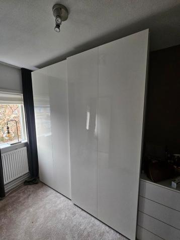 Ikea Pax schuifdeuren Hasvik 100x236 hoogglans wit - afbeelding 1