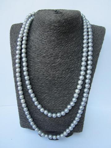 Mooie (nep) parelsnoer lange halsketting #6224 beschikbaar voor biedingen