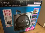 Vonyx 2.1 speakers set met Bluetooth, Audio, Tv en Foto, Karaoke-apparatuur, Complete set, Zo goed als nieuw, Ophalen