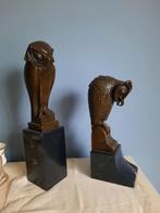 Bronzen Uil beelden . Art Deco . Gesigneerd, Antiek en Kunst, Ophalen of Verzenden