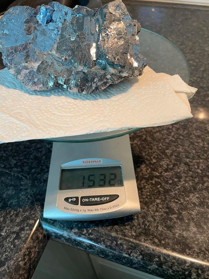 1 Loodglans Galena / Galeniet ruwblok met Kwarts, Verzamelen, Mineralen en Fossielen, Mineraal, Ophalen of Verzenden