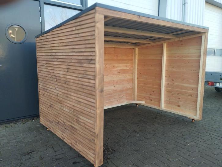 Kant-en-klare prefab overkapping/ fietsenstalling, Tuin en Terras, Tuinhuizen, Nieuw, Overige typen, Hout, 250 tot 500 cm, 200 tot 400 cm