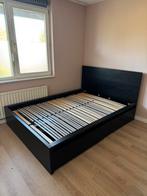 Ikea Malm bed 140x200cm met 2 bedlades, Huis en Inrichting, Slaapkamer | Bedden, Ophalen, Gebruikt, Zwart, Tweepersoons